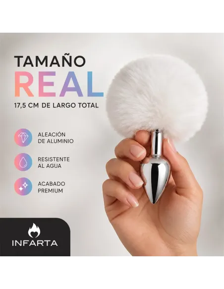 Anal plug bunny metal small white | Infarta toys | Plugs
