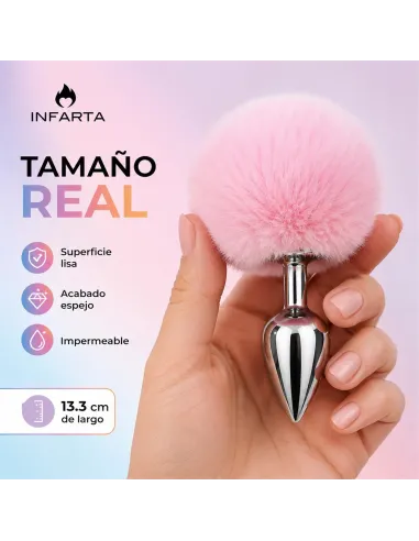 Anal plug bunny metal small pink | Infarta toys | Plugs