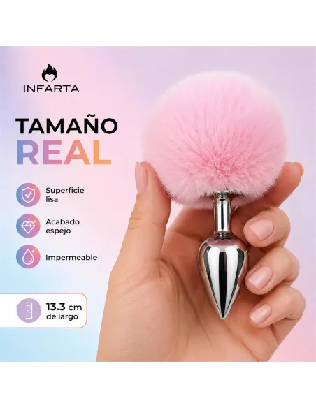 Anal plug bunny metal small pink | Infarta toys | Plugs