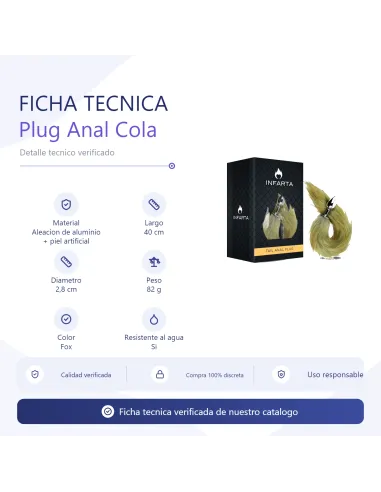 Anal plug tail metal small fox | Infarta toys | Plugs