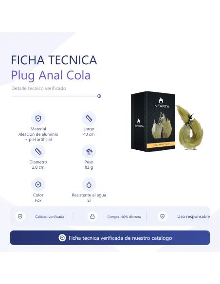 Anal plug tail metal small fox | Infarta toys | Plugs
