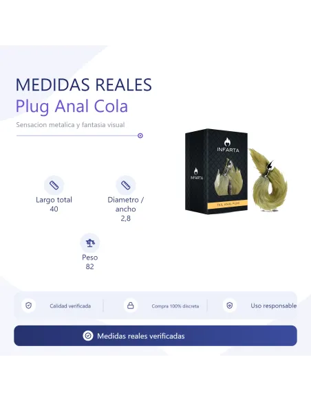 Anal plug tail metal small fox | Infarta toys | Plugs
