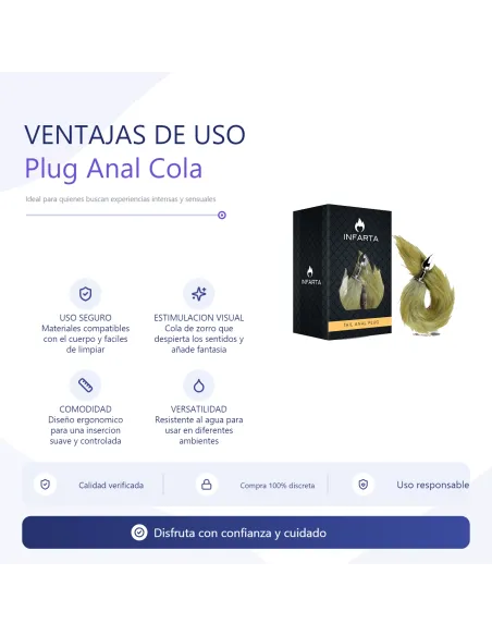 Anal plug tail metal small fox | Infarta toys | Plugs