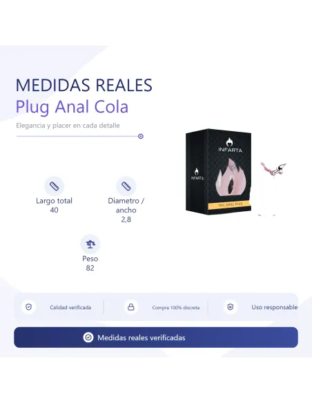 Anal plug tail metal small pink | Infarta toys | Plugs