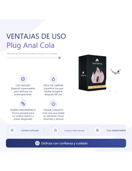 Anal plug tail metal small pink | Infarta toys | Plugs