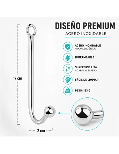 Anal hook steel small | Infarta toys | Plugs