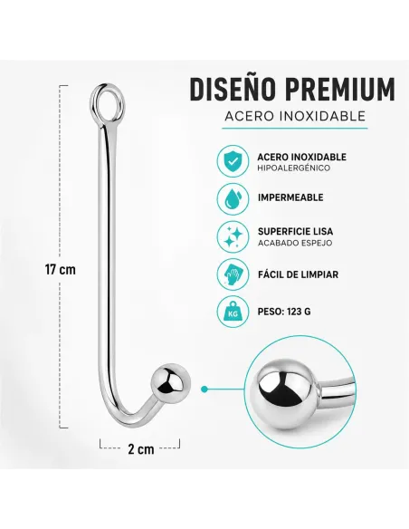 Anal hook steel small | Infarta toys | Plugs