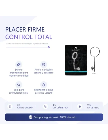 Anal ring hook steel small | Infarta toys | Plugs