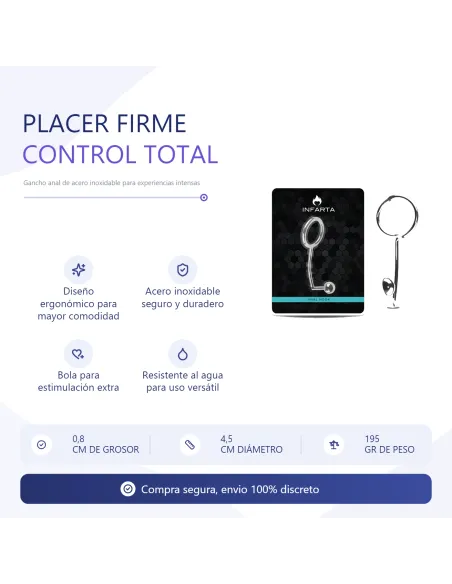 Anal ring hook steel small | Infarta toys | Plugs