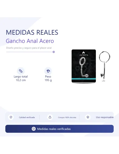 Anal ring hook steel small | Infarta toys | Plugs