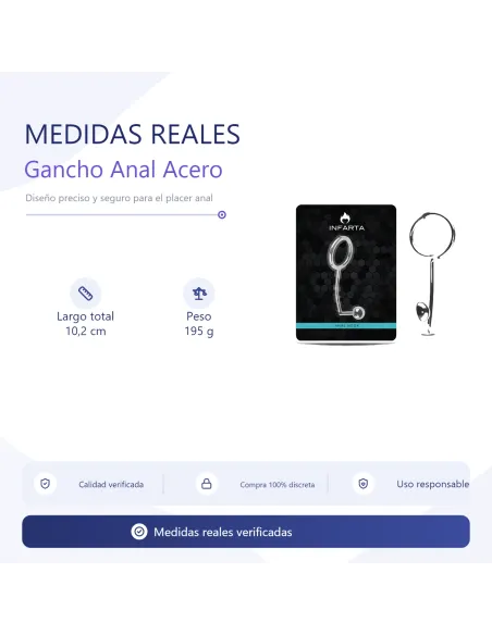 Anal ring hook steel small | Infarta toys | Plugs