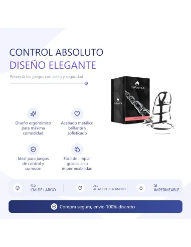 Chastity sentinel metal medium | Infarta toys | Castidad
