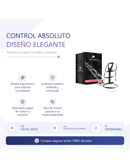 Chastity sentinel metal medium | Infarta toys | Castidad