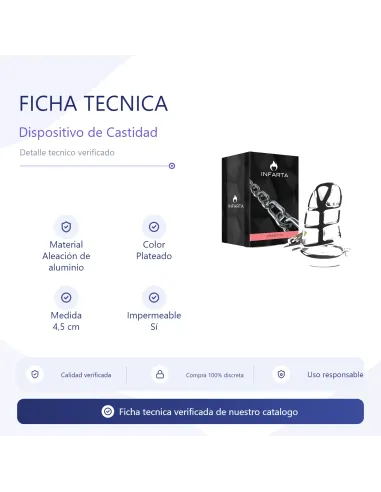 Chastity sentinel metal medium | Infarta toys | Castidad