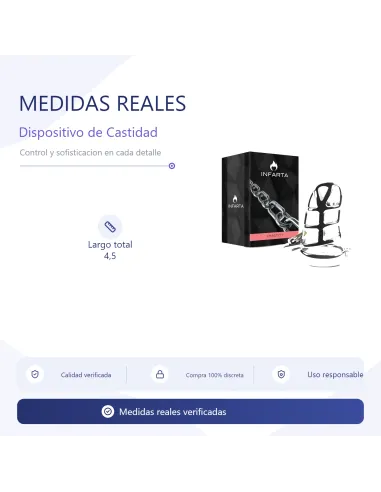 Chastity sentinel metal medium | Infarta toys | Castidad