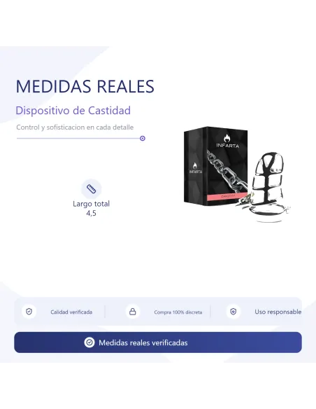 Chastity sentinel metal medium | Infarta toys | Castidad