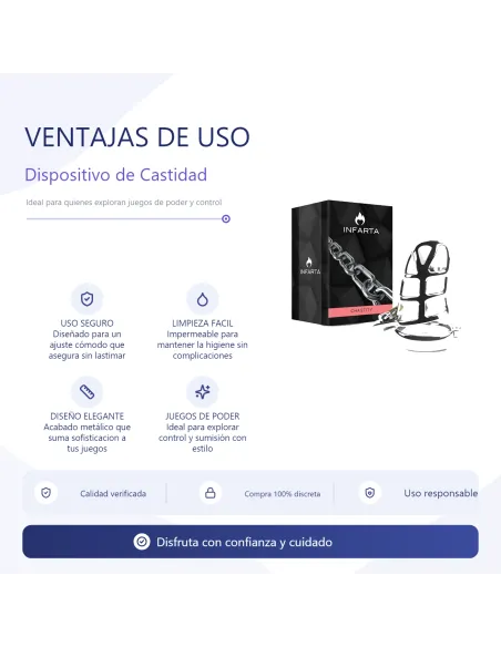 Chastity sentinel metal medium | Infarta toys | Castidad
