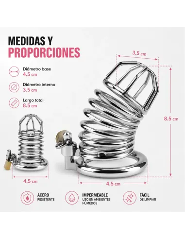 Chastity helix shield metal medium | Infarta toys | Castidad