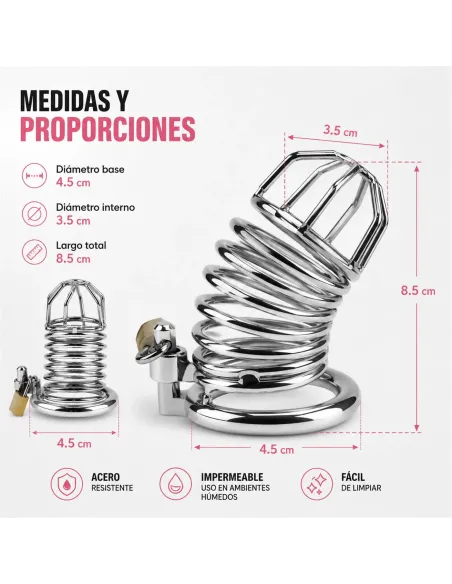 Chastity helix shield metal medium | Infarta toys | Castidad