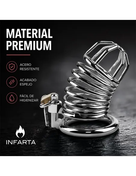 Chastity helix shield metal medium | Infarta toys | Castidad