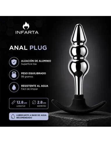 Anal plug silverpulse double metal small | Infarta toys | Plugs
