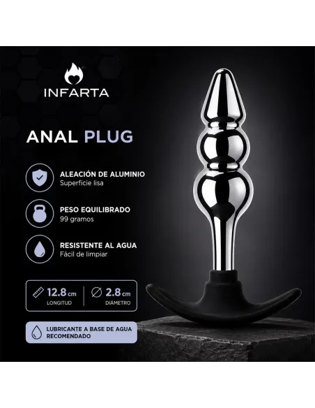 Anal plug silverpulse double metal small | Infarta toys | Plugs