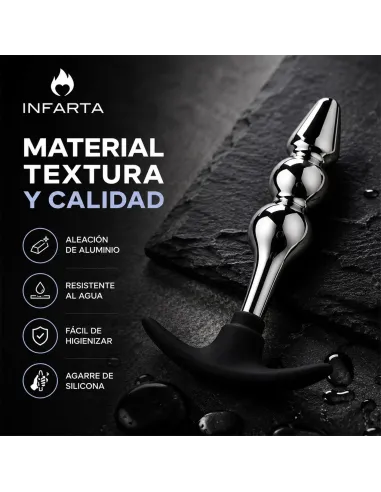 Anal plug silverpulse double metal small | Infarta toys | Plugs