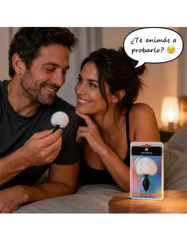 Anal plug bunny silicone small white | Infarta toys | Plugs