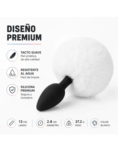 Anal plug bunny silicone small white | Infarta toys | Plugs