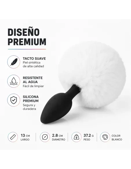 Anal plug bunny silicone small white | Infarta toys | Plugs