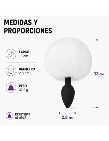 Anal plug bunny silicone small white | Infarta toys | Plugs