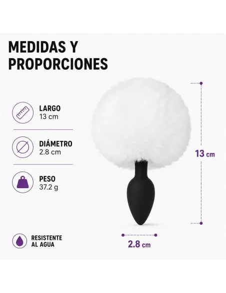 Anal plug bunny silicone small white | Infarta toys | Plugs