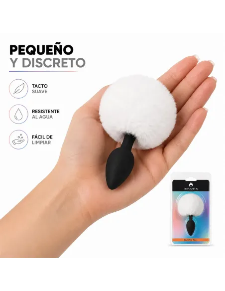 Anal plug bunny silicone small white | Infarta toys | Plugs