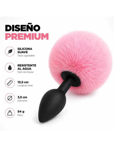Anal plug bunny silicone medium pink | Infarta toys | Plugs