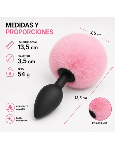 Anal plug bunny silicone medium pink | Infarta toys | Plugs