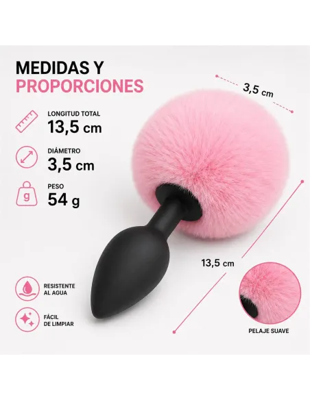 Anal plug bunny silicone medium pink | Infarta toys | Plugs