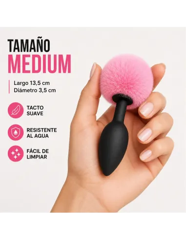 Anal plug bunny silicone medium pink | Infarta toys | Plugs