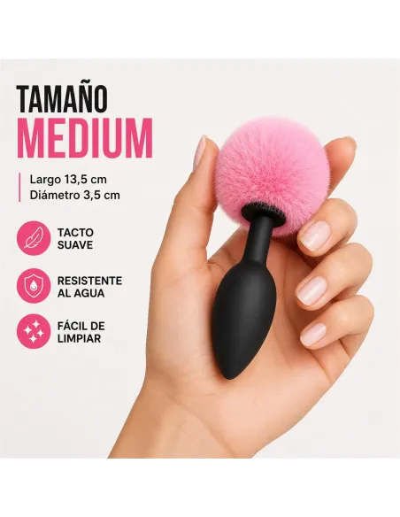 Anal plug bunny silicone medium pink | Infarta toys | Plugs
