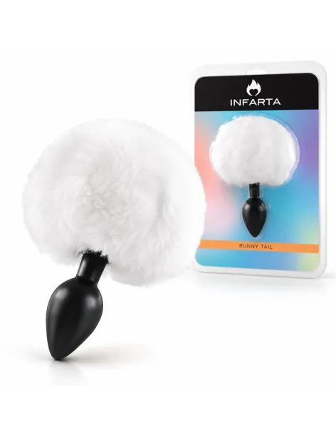 Anal plug bunny silicone large white | Infarta toys | Plugs