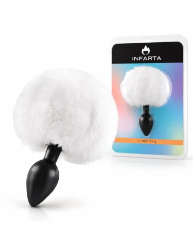 Anal plug bunny silicone large white | Infarta toys | Plugs