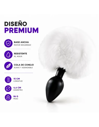 Anal plug bunny silicone large white | Infarta toys | Plugs