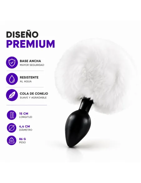 Anal plug bunny silicone large white | Infarta toys | Plugs
