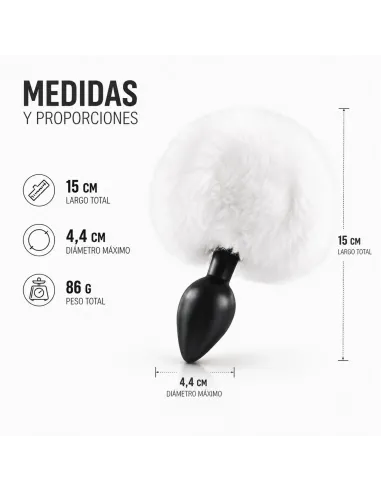 Anal plug bunny silicone large white | Infarta toys | Plugs