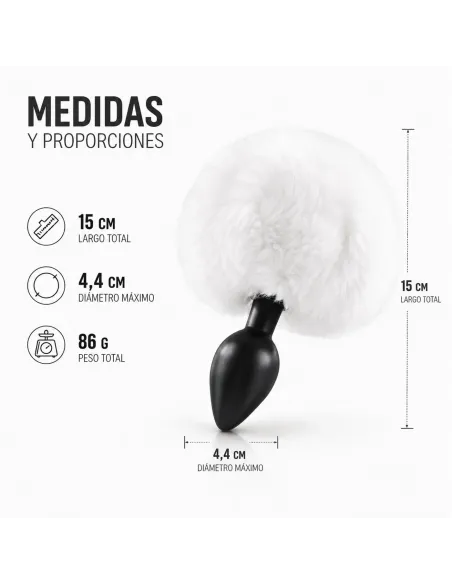 Anal plug bunny silicone large white | Infarta toys | Plugs