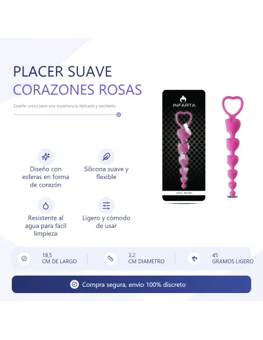Anal plug love silicone medium pink | Infarta toys | Varitas y bolas