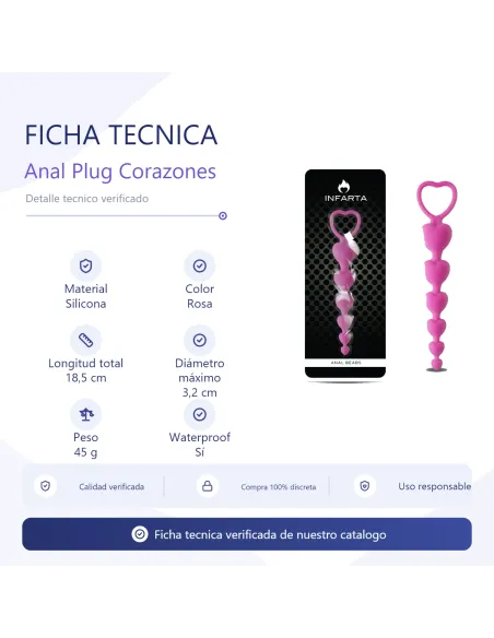 Anal plug love silicone medium pink | Infarta toys | Varitas y bolas