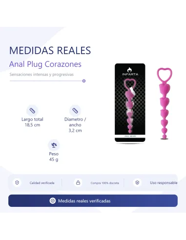 Anal plug love silicone medium pink | Infarta toys | Varitas y bolas