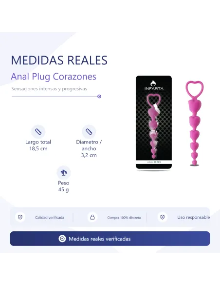 Anal plug love silicone medium pink | Infarta toys | Varitas y bolas