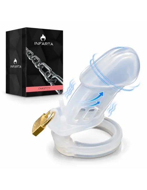 Chastity guardian senior silicone long transparent | Infarta toys | Castidad