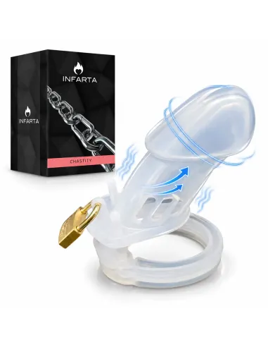 Chastity guardian senior silicone long transparent | Infarta toys | Castidad